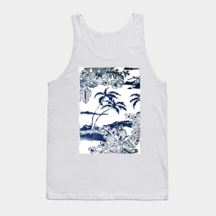 Tropical Paradise with palm trees and islands Tank Top